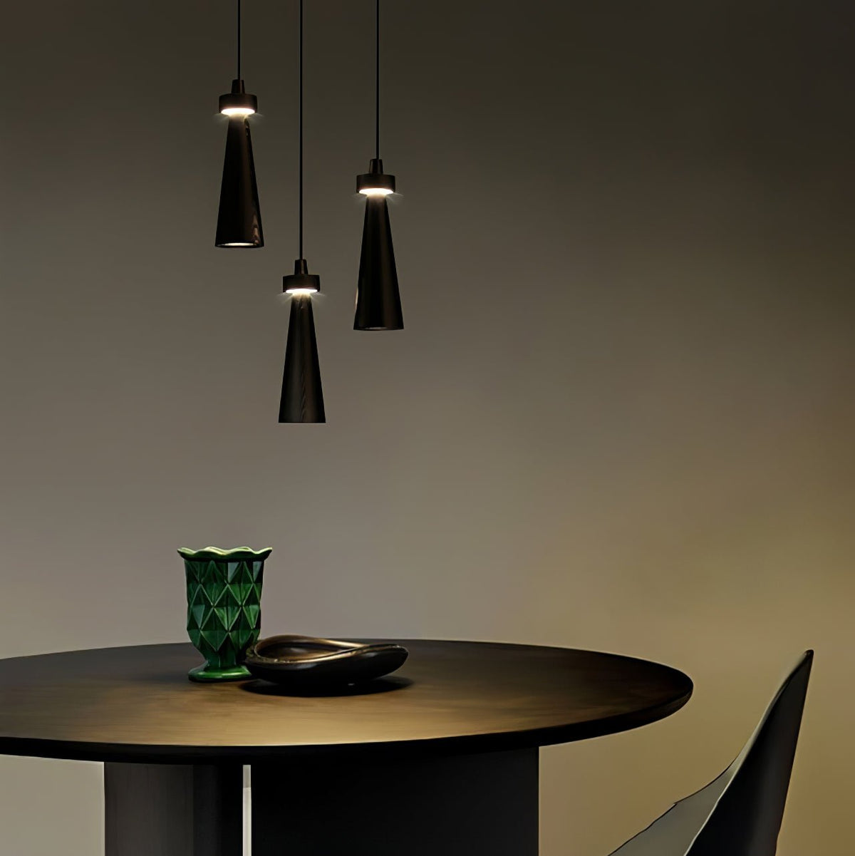 Loma Wood Pendant Light – Modern Minimalist LED Chandelier for Dining Room and Kitchen Island