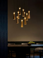 Loma Wood Pendant Light – Modern Minimalist LED Chandelier for Dining Room and Kitchen Island