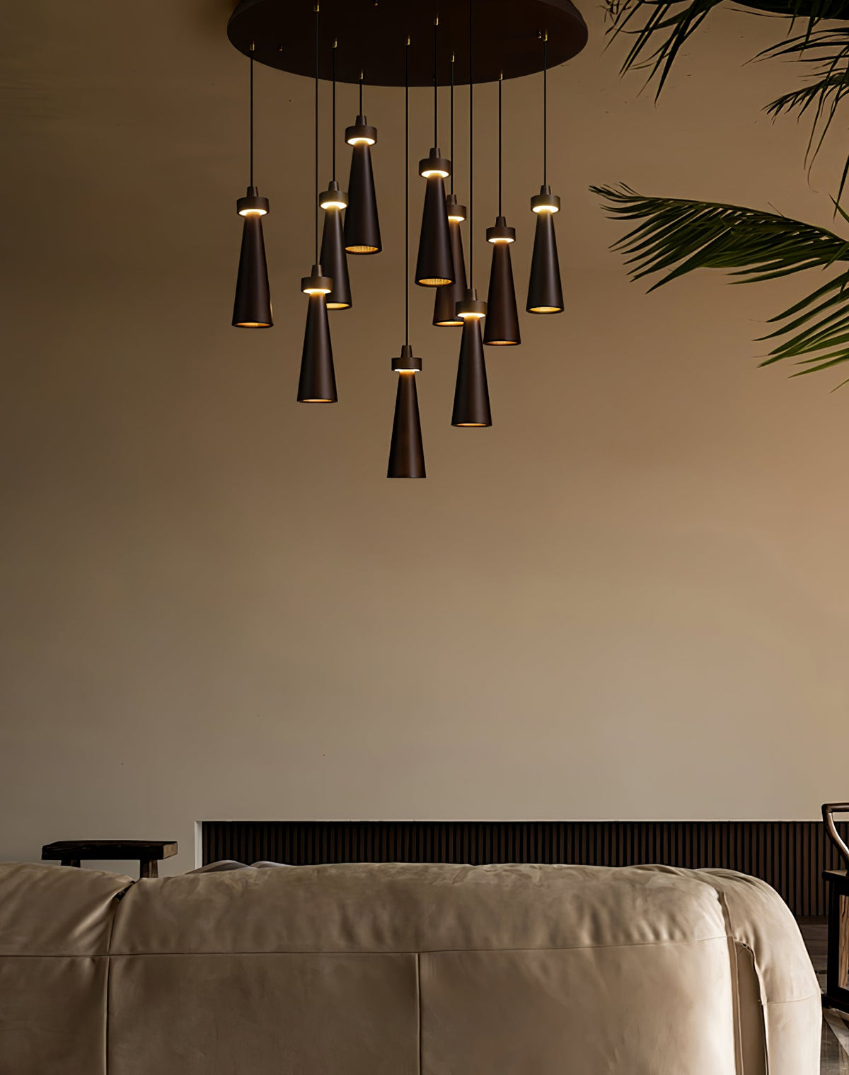 Loma Wood Pendant Light – Modern Minimalist LED Chandelier for Dining Room and Kitchen Island