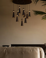 Loma Wood Pendant Light – Modern Minimalist LED Chandelier for Dining Room and Kitchen Island