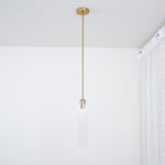 Long Tube Glass Pendant Light