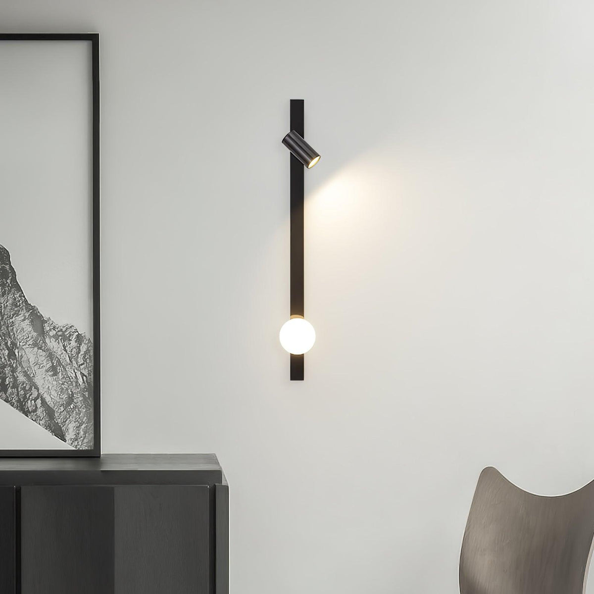 Long Arm Plug In Wall Light
