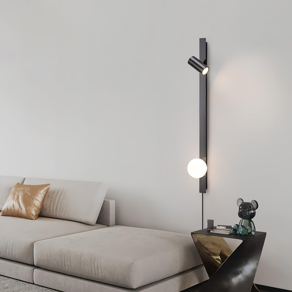 Long Arm Plug In Wall Light
