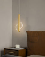 Loomis Modern Brass LED Pendant Light for Dining Room and Living Space