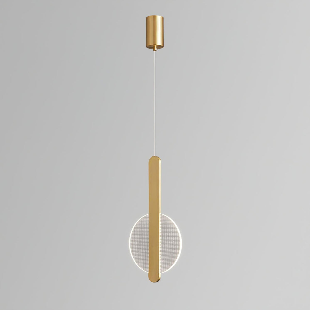 Loomis Modern Brass LED Pendant Light for Dining Room and Living Space
