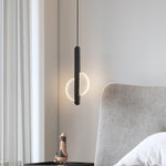 Loomis Modern Brass LED Pendant Light for Dining Room and Living Space