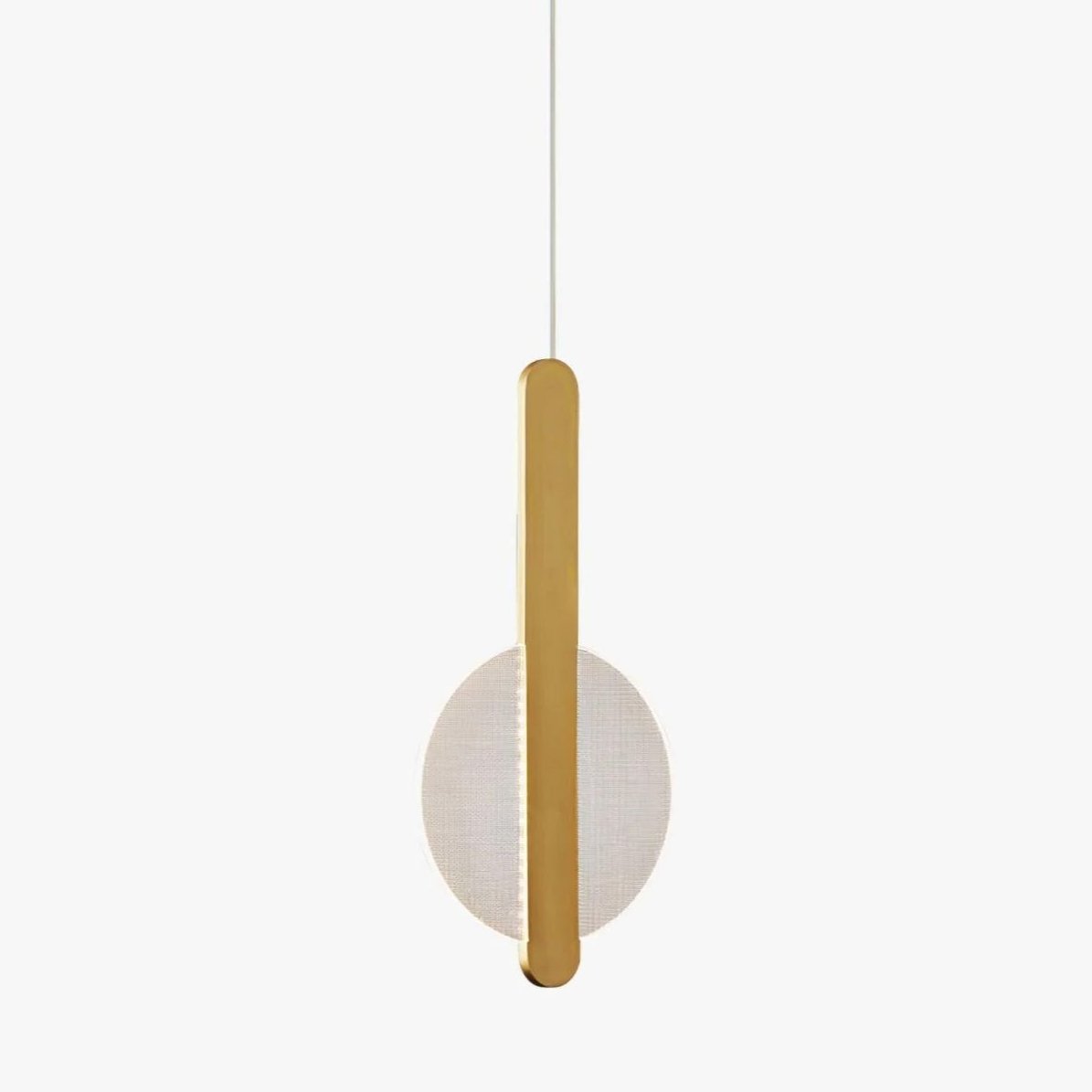 Loomis Modern Brass LED Pendant Light for Dining Room and Living Space