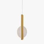 Loomis Modern Brass LED Pendant Light for Dining Room and Living Space