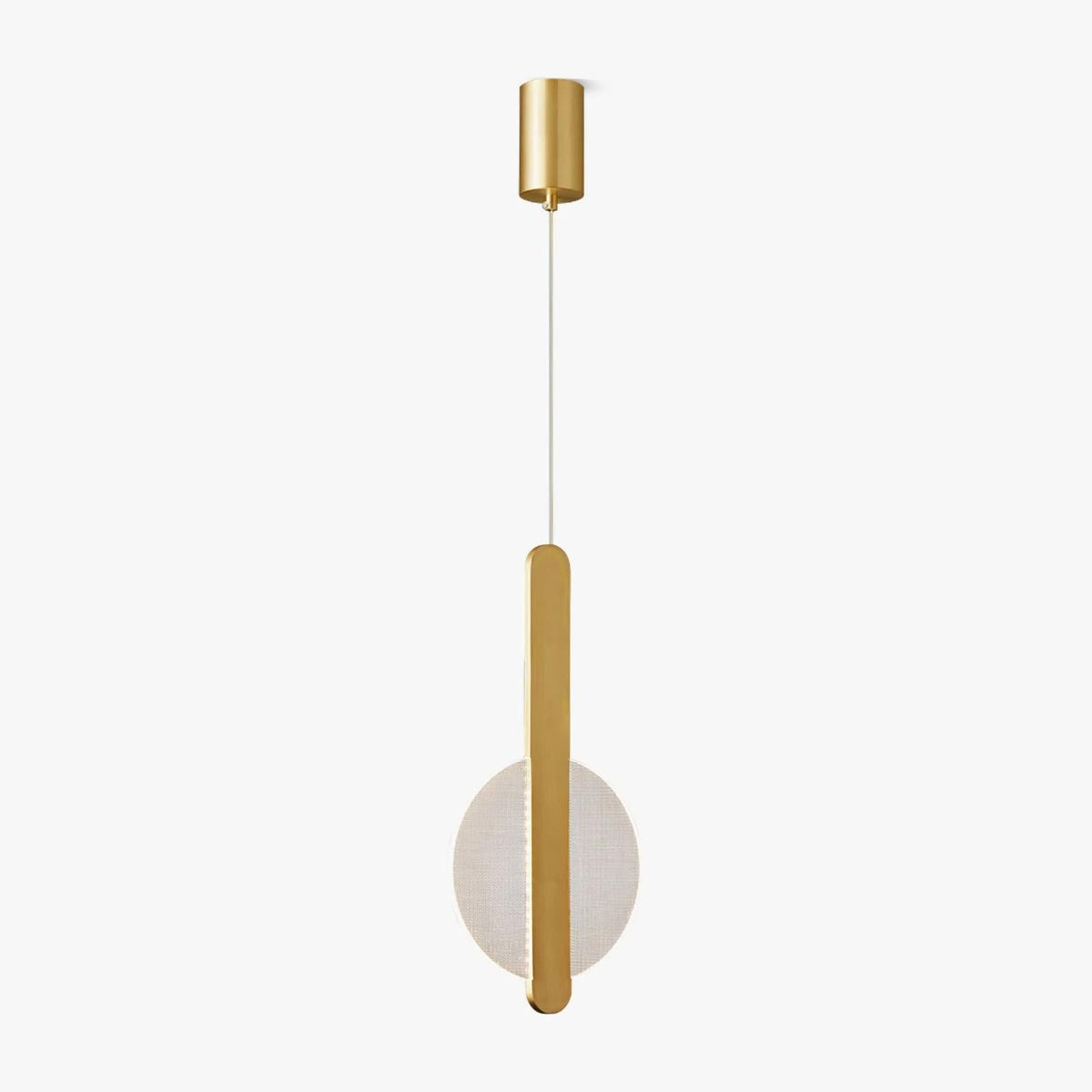 Loomis Modern Brass LED Pendant Light for Dining Room and Living Space