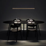 Loop Pendant Light – Modern Linear LED Chandelier in Gold or Black