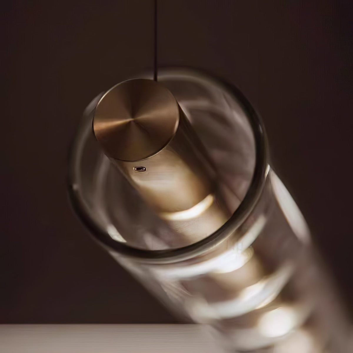Loop Pendant Light – Modern Linear LED Chandelier in Gold or Black