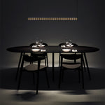 Loop Pendant Light – Modern Linear LED Chandelier in Gold or Black