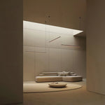 Loop Pendant Light – Modern Linear LED Chandelier in Gold or Black