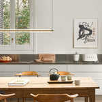 Loop Pendant Light – Modern Linear LED Chandelier in Gold or Black