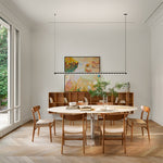 Loop Pendant Light – Modern Linear LED Chandelier in Gold or Black