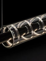 Loop Pendant Light – Modern Linear LED Chandelier in Gold or Black