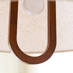 Loopeds Conical Fabric Pendant Light with Walnut Accents