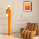 Loopi Modern Arc Floor Lamp with Twin Globe Shades