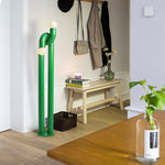 Loopi Modern Arc Floor Lamp with Twin Globe Shades