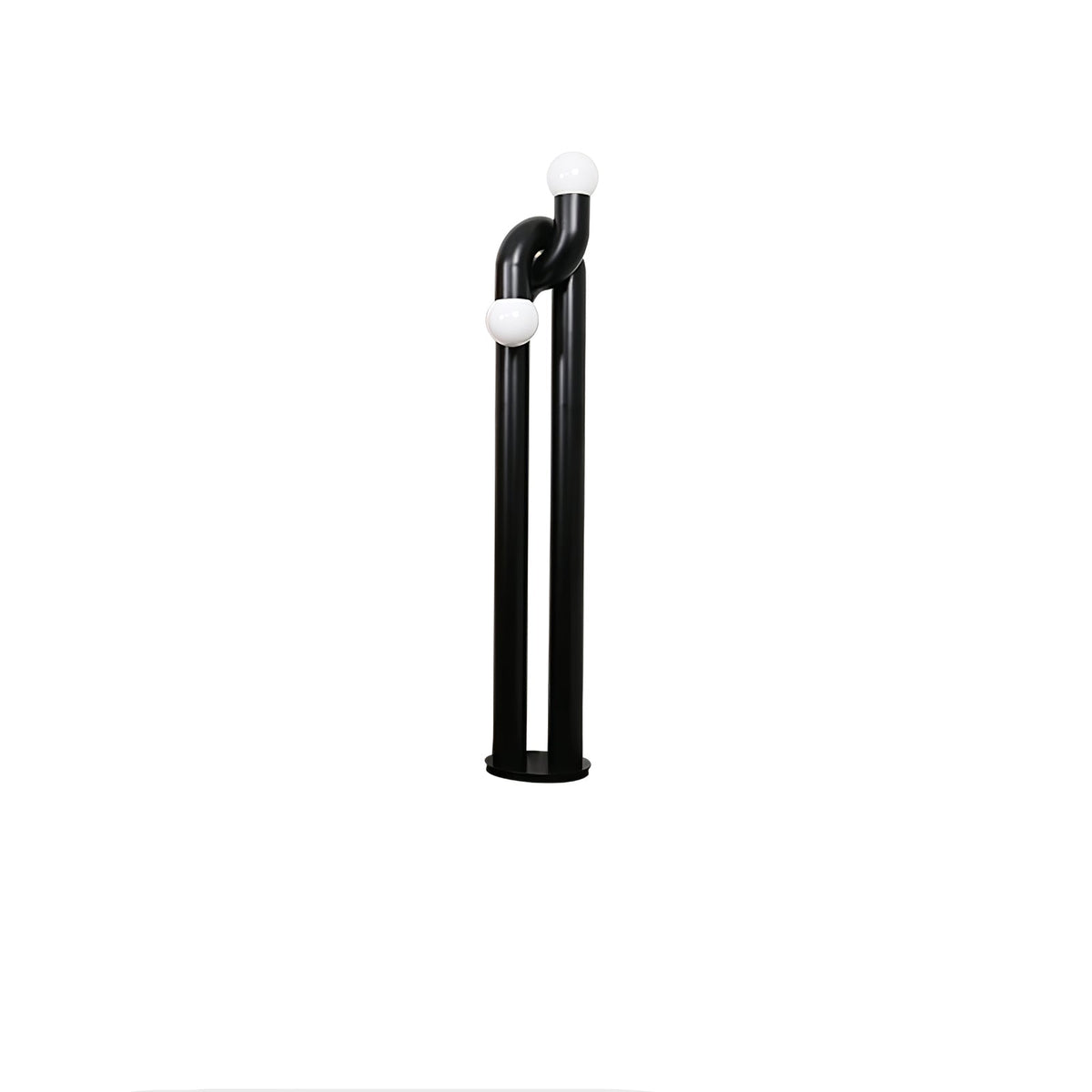 Loopi Modern Arc Floor Lamp with Twin Globe Shades