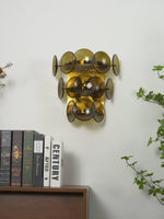 Loren Wall Sconce with Handcrafted Glass Discs in Brass or Gunmetal
