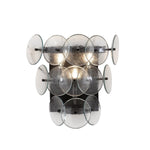 Loren Wall Sconce with Handcrafted Glass Discs in Brass or Gunmetal