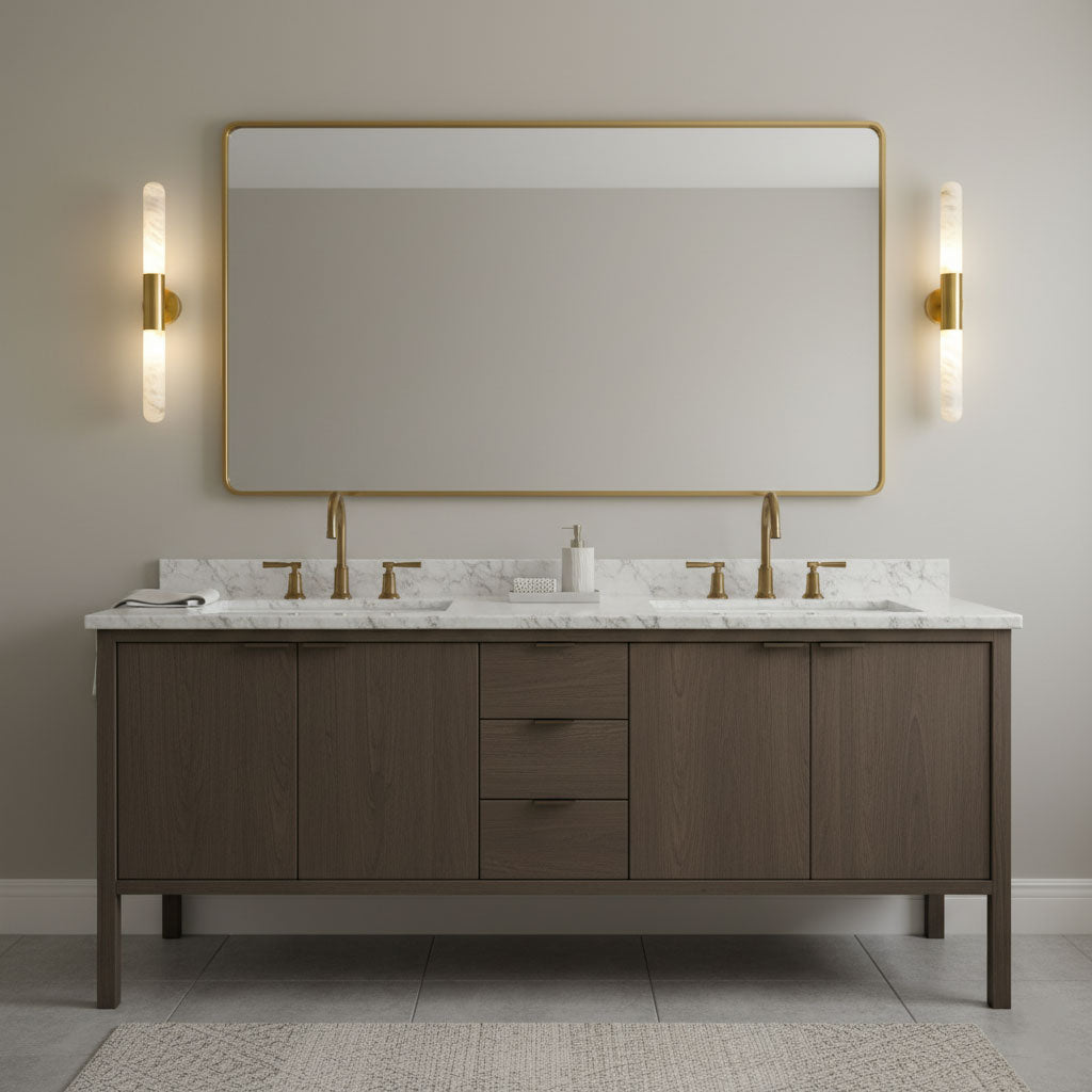 Cavoya Natural Alabaster Wall Sconce with Dual-Ended LED Glow