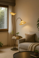 Lotus Bloom Floor Lamp with Leaf Table – Modern Designer Lighting for Living Room & Bedroom