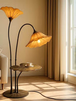 Lotus Bloom Floor Lamp with Leaf Table – Modern Designer Lighting for Living Room & Bedroom
