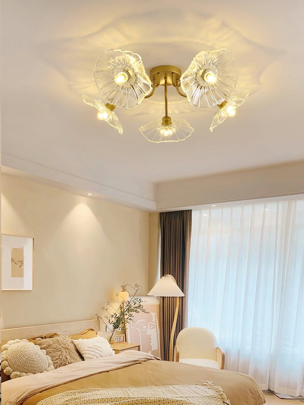 lotus-leaf-glass-ceiling-lamp