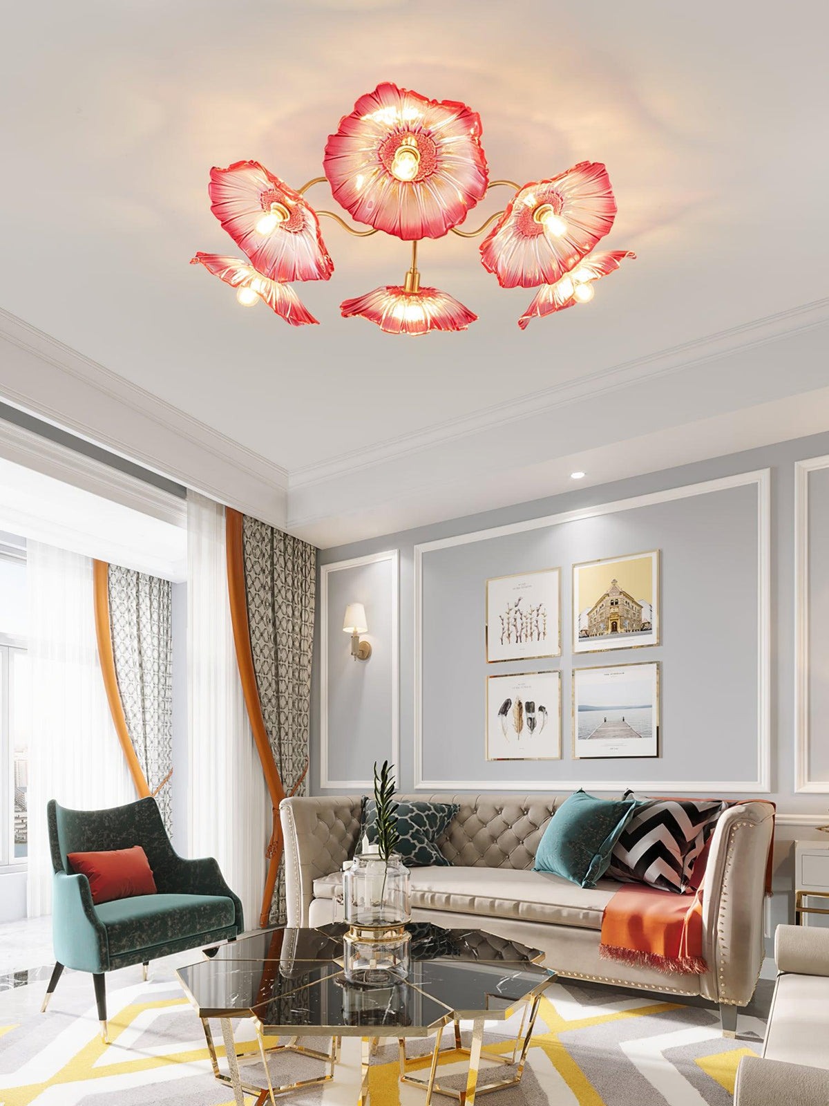 lotus-leaf-glass-ceiling-lamp