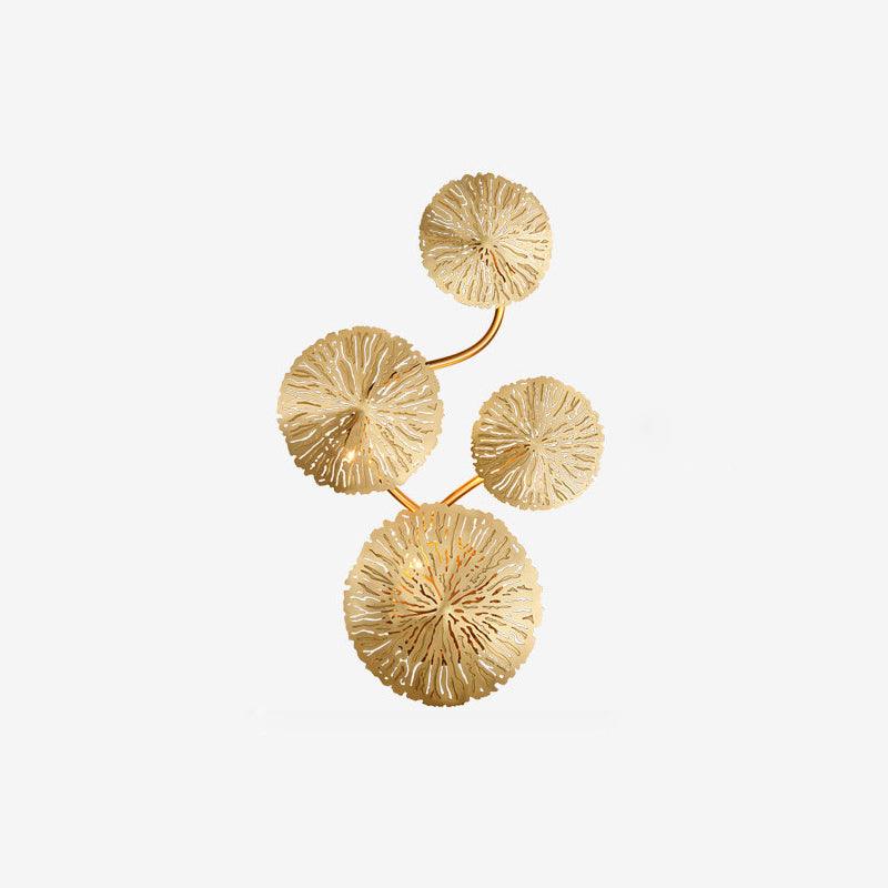 Pure Copper Lotus Leaf Wall Sconce