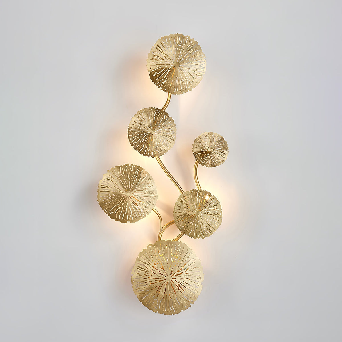 Pure Copper Lotus Leaf Wall Sconce