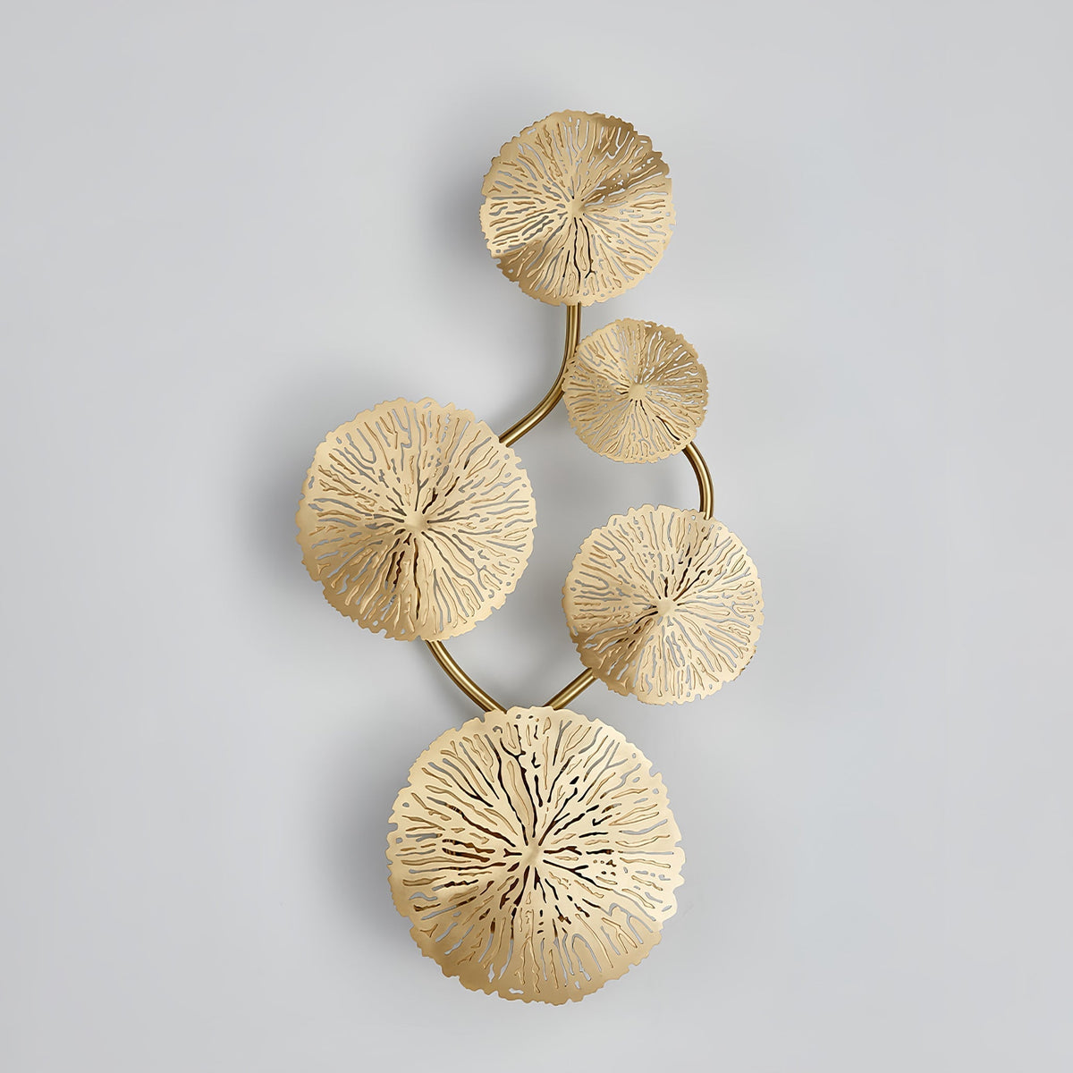 Pure Copper Lotus Leaf Wall Sconce