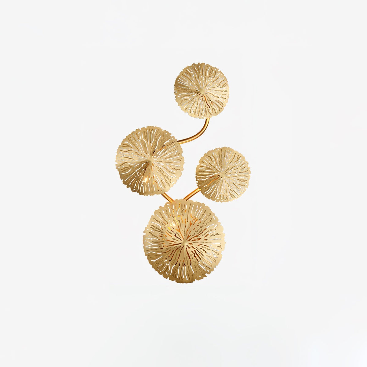 Pure Copper Lotus Leaf Wall Sconce
