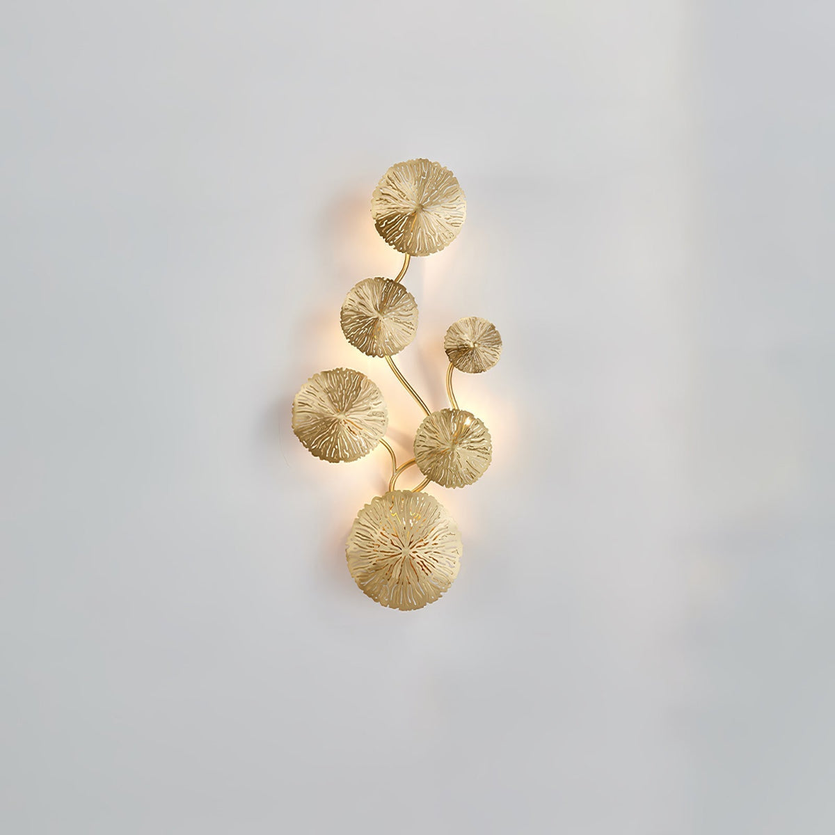 Pure Copper Lotus Leaf Wall Sconce