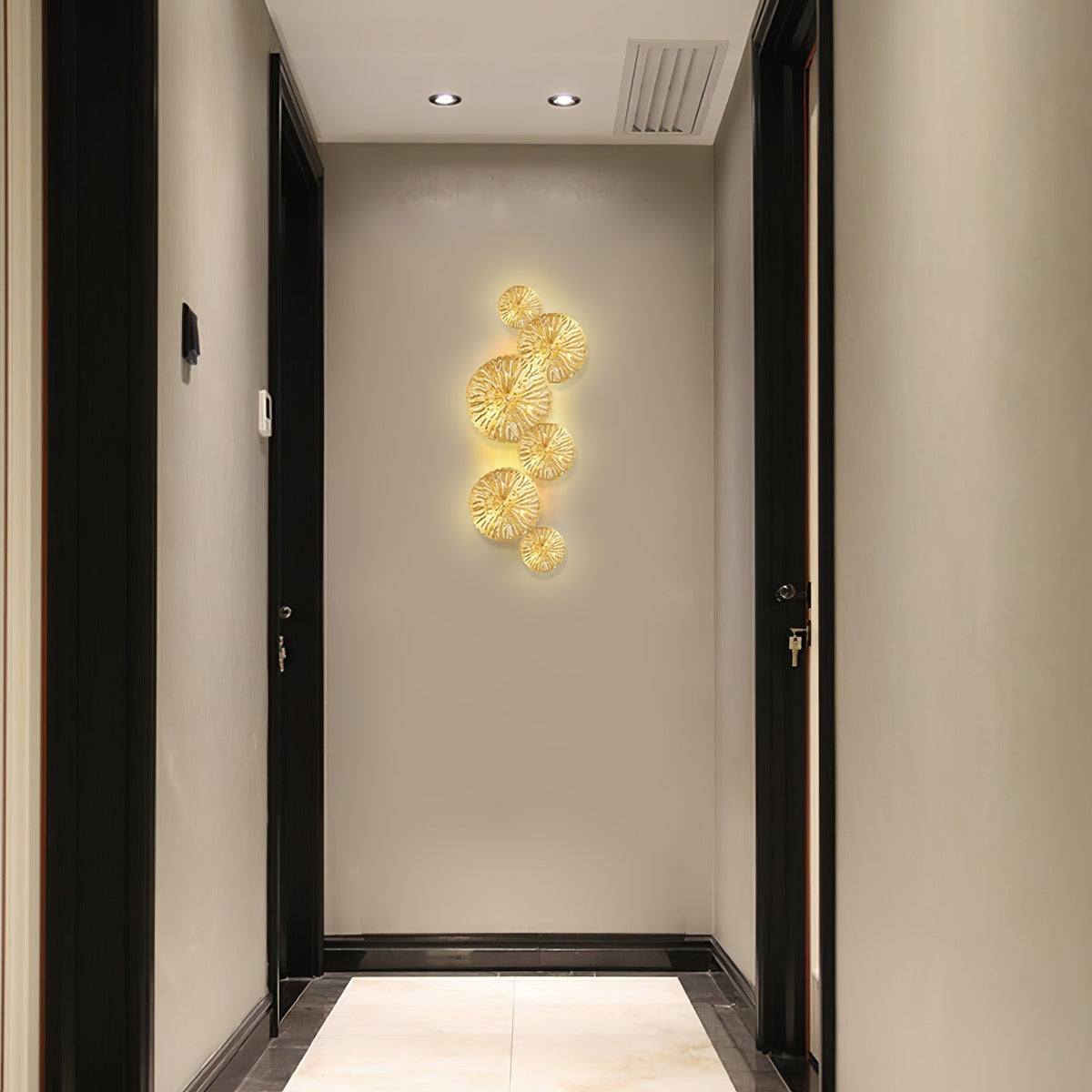 Pure Copper Lotus Leaf Wall Sconce