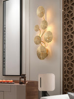 Pure Copper Lotus Leaf Wall Sconce