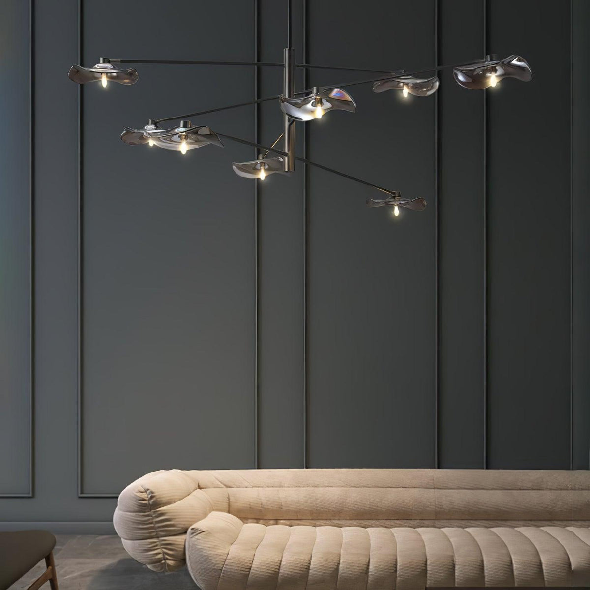 lotus-leaves-glass-chandelier
