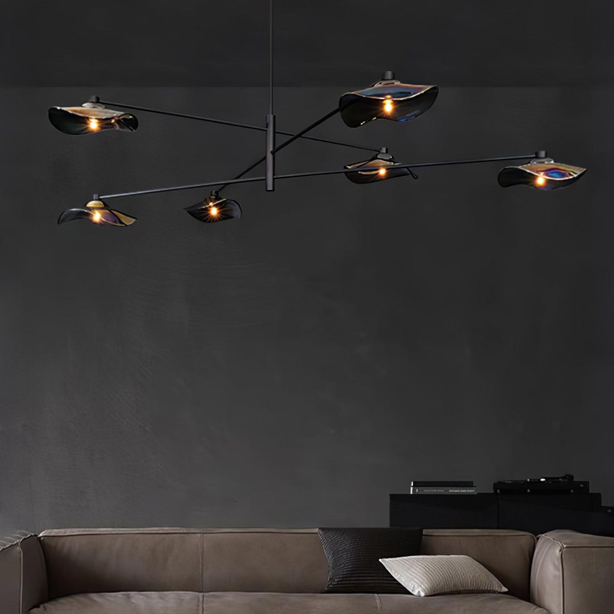 lotus-leaves-glass-chandelier