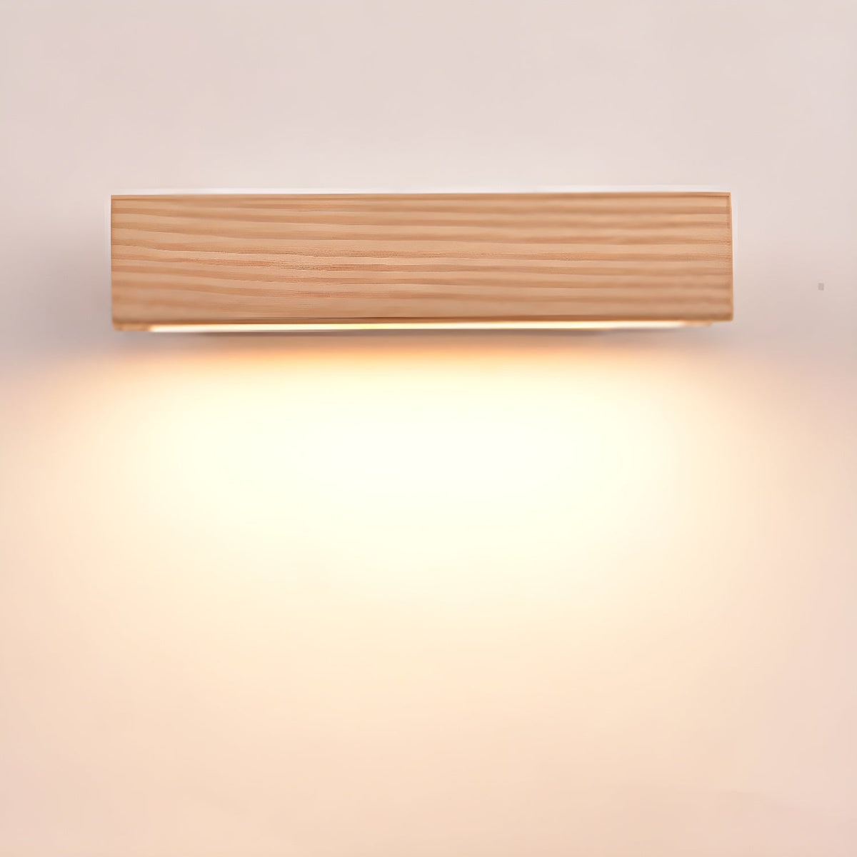 Luca Angle LED Wall Sconce in Natural Wood Finish