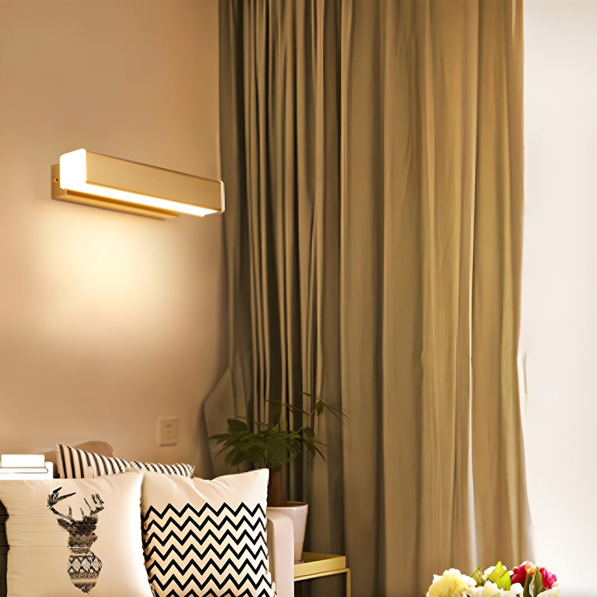 Luca Angle LED Wall Sconce in Natural Wood Finish