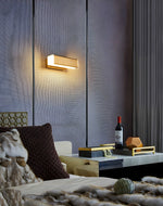 Luca Angle LED Wall Sconce in Natural Wood Finish