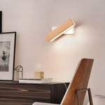 Luca Angle LED Wall Sconce in Natural Wood Finish