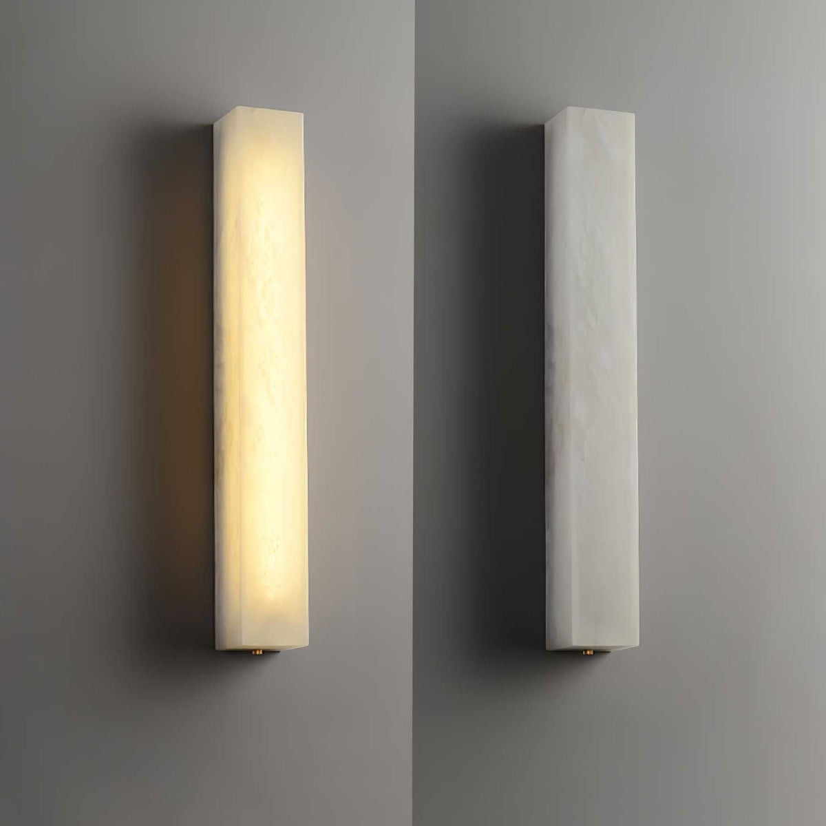 Lucent Pillar Alabaster Wall Sconce – Modern LED Wall Light