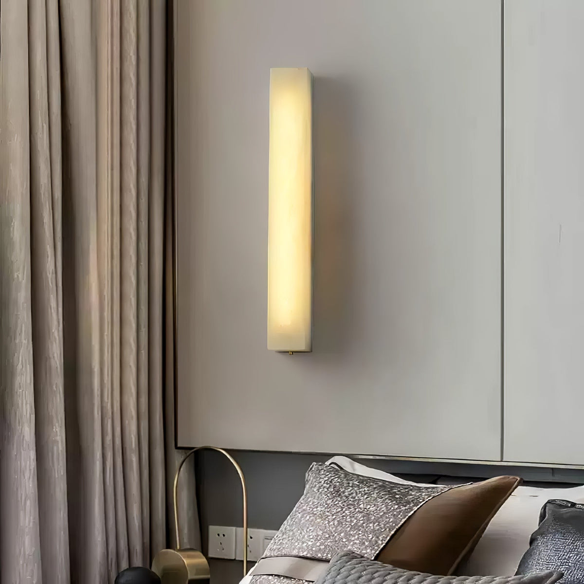 Lucent Pillar Alabaster Wall Sconce – Modern LED Wall Light