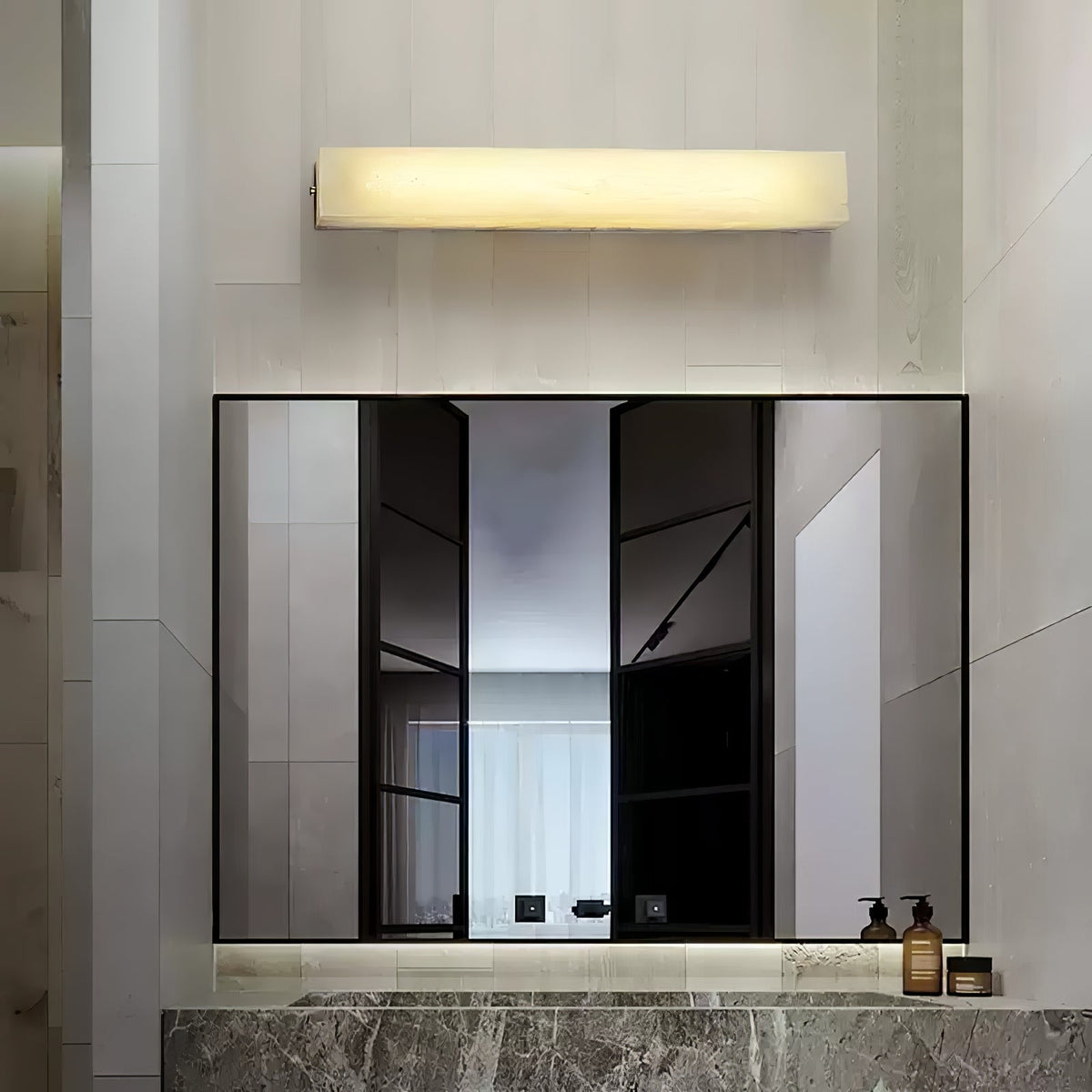 Lucent Pillar Alabaster Wall Sconce – Modern LED Wall Light