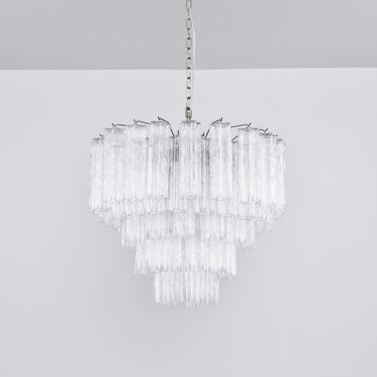 Lucente Glass Chandelier – Modern Tiered Crystal-Like Pendant for Dining & Living Spaces