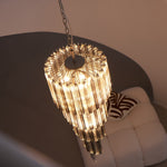Lucente Noir Spiral Chandelier — Smoked Glass Pendant Light