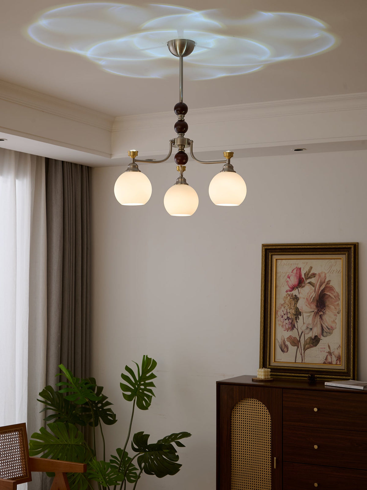 Lucienne Orb Chandelier – Modern Glass & Gold Pendant Light